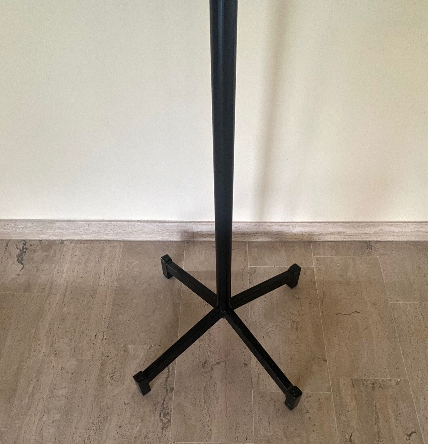 Coat rack chrome and wood, 1970's