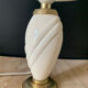 Beige and gilded ceramic lamp Robert de Schuytener