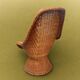 Fauteuil vintage en osier tressé