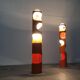 Mid-Century Swiss Space Age Floor Lamp Guggerli L3 by Rosemarie and Rico Baltensweiler for Baltensweiler, set of 2