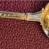 6 small antique silver-gilt spoons
