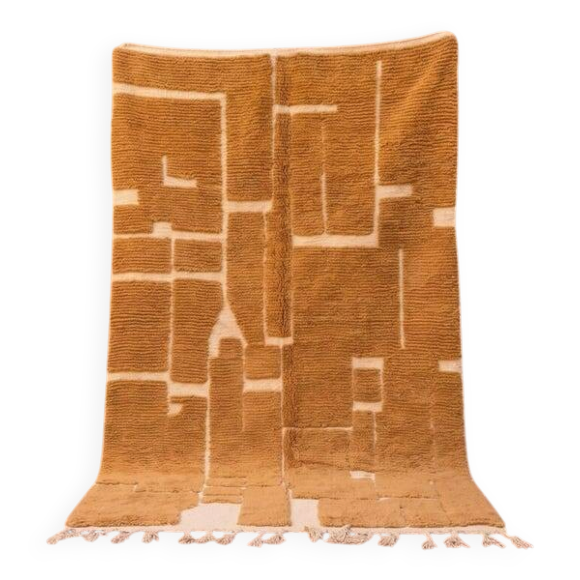 Traditional pure wool mustard rug 150/250 cm