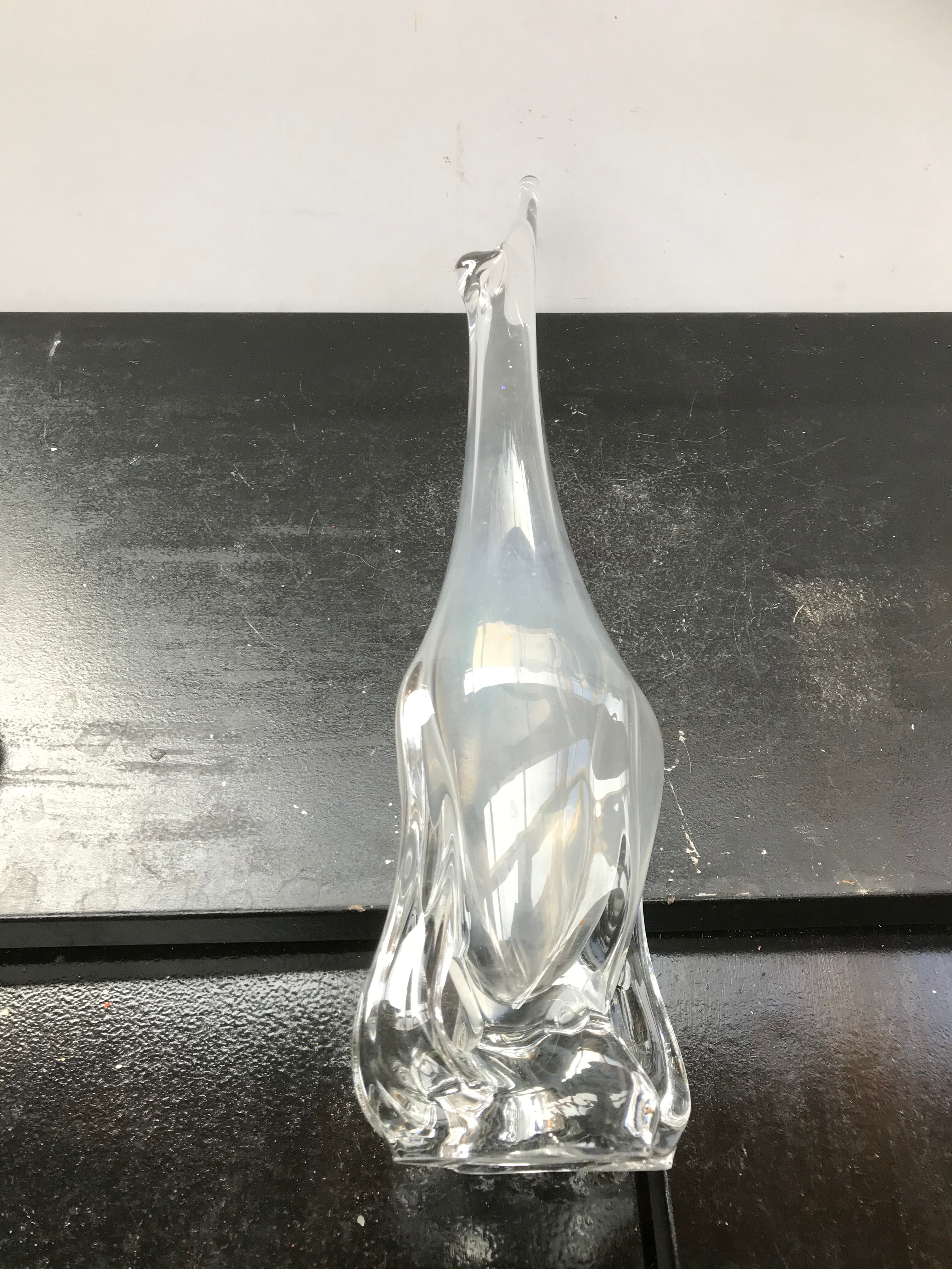 Former vase soliflore cristal de Vannes vintage