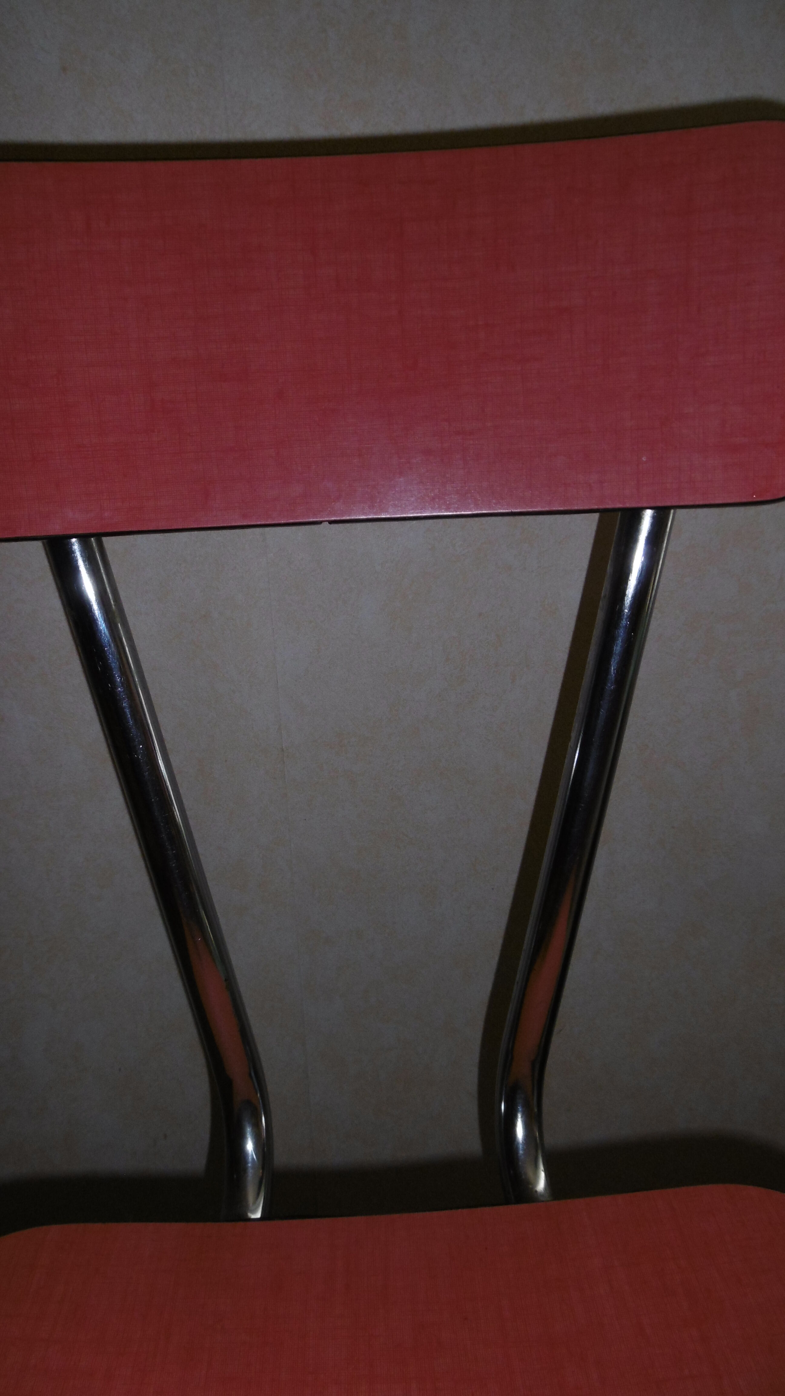Set of 2 chairs in formica Red