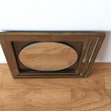 Modernist mirror in gilded brass 1960.