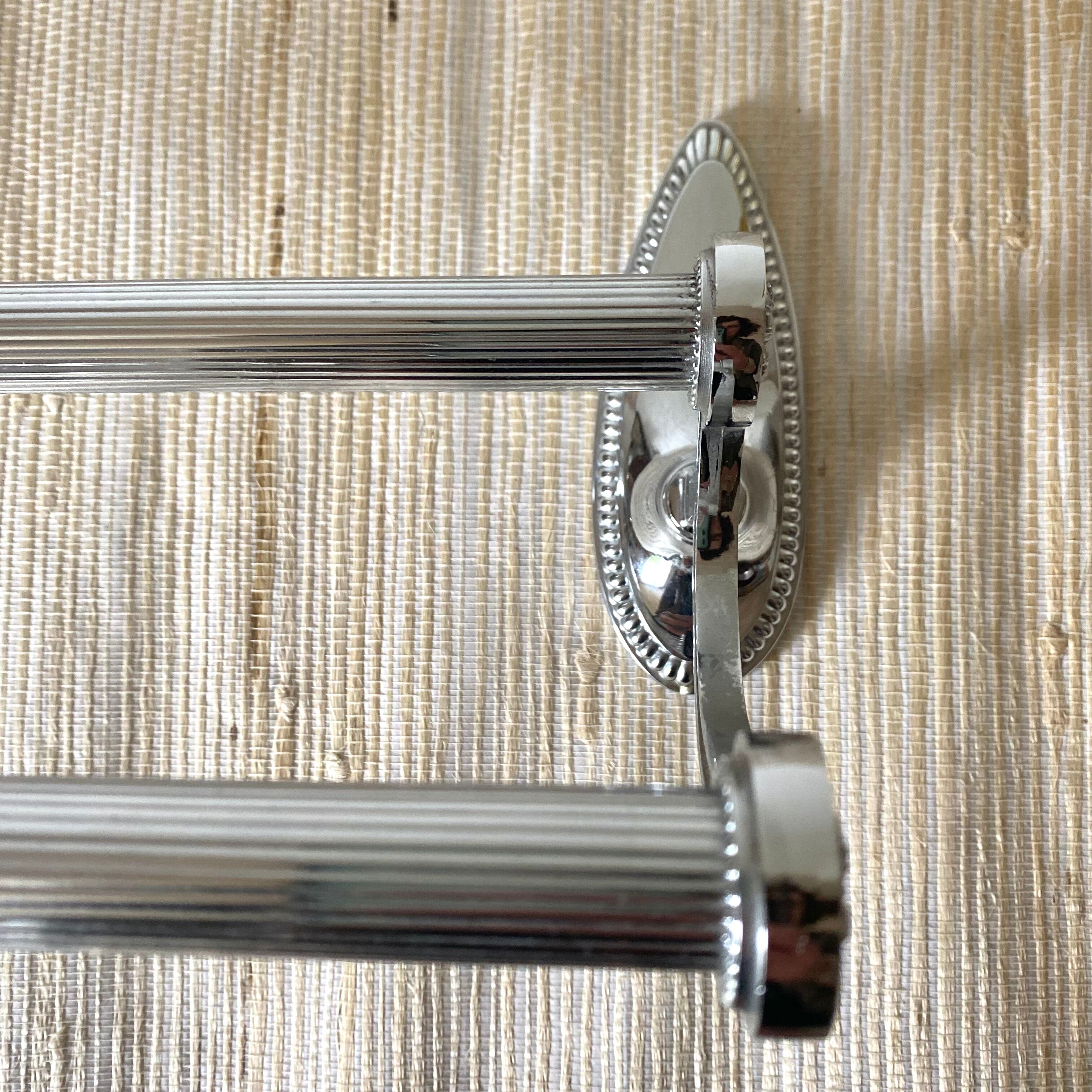 Retro bathroom towel rack