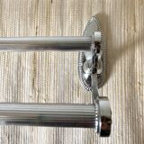 Retro bathroom towel rack