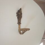 Old brass coat rack hook