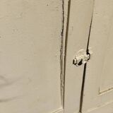 Small Parisian sideboard with one drawer and two doors, white lacquered