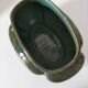 Art Deco flared cache-pot in turquoise glazed earthenware.