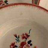 Set of 8 hollow plates made of ancient red earthenware Digoin Sarreguemines