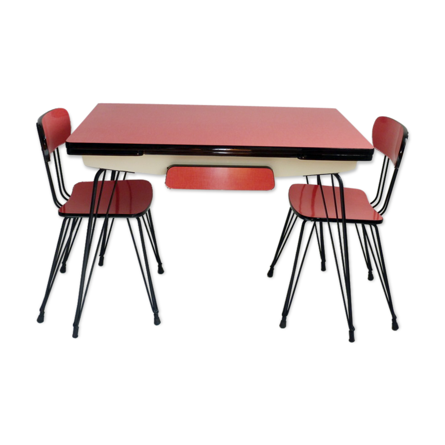 Formica eiffel foot table and its chairs
