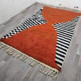 Azilal rug woven in natural wool 250cm x 150cm
