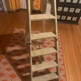 Vintage wooden stepladder with 6 steps