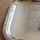 Vintage silver-plated rectangular serving tray – Engraved decoration