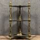 India circa 1900: attractive corner shelf in lacquered and painted wood
