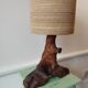 Wooden foot lamp