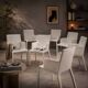 Gio dining chairs in ecru leather by Walter Knoll, Germany, 2000s, set of 8