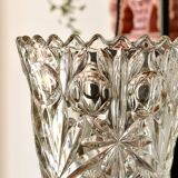 Large vintage vase in thick cut glass