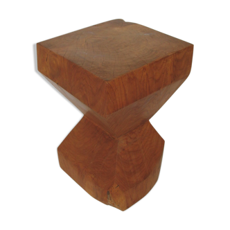 Solid wood stool, 1970s