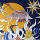 Birds tapestry at dusk by Jane Larroque