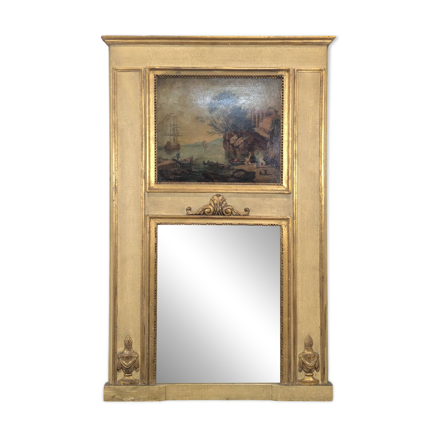 Lacquered wooden trumeau by Chevalier