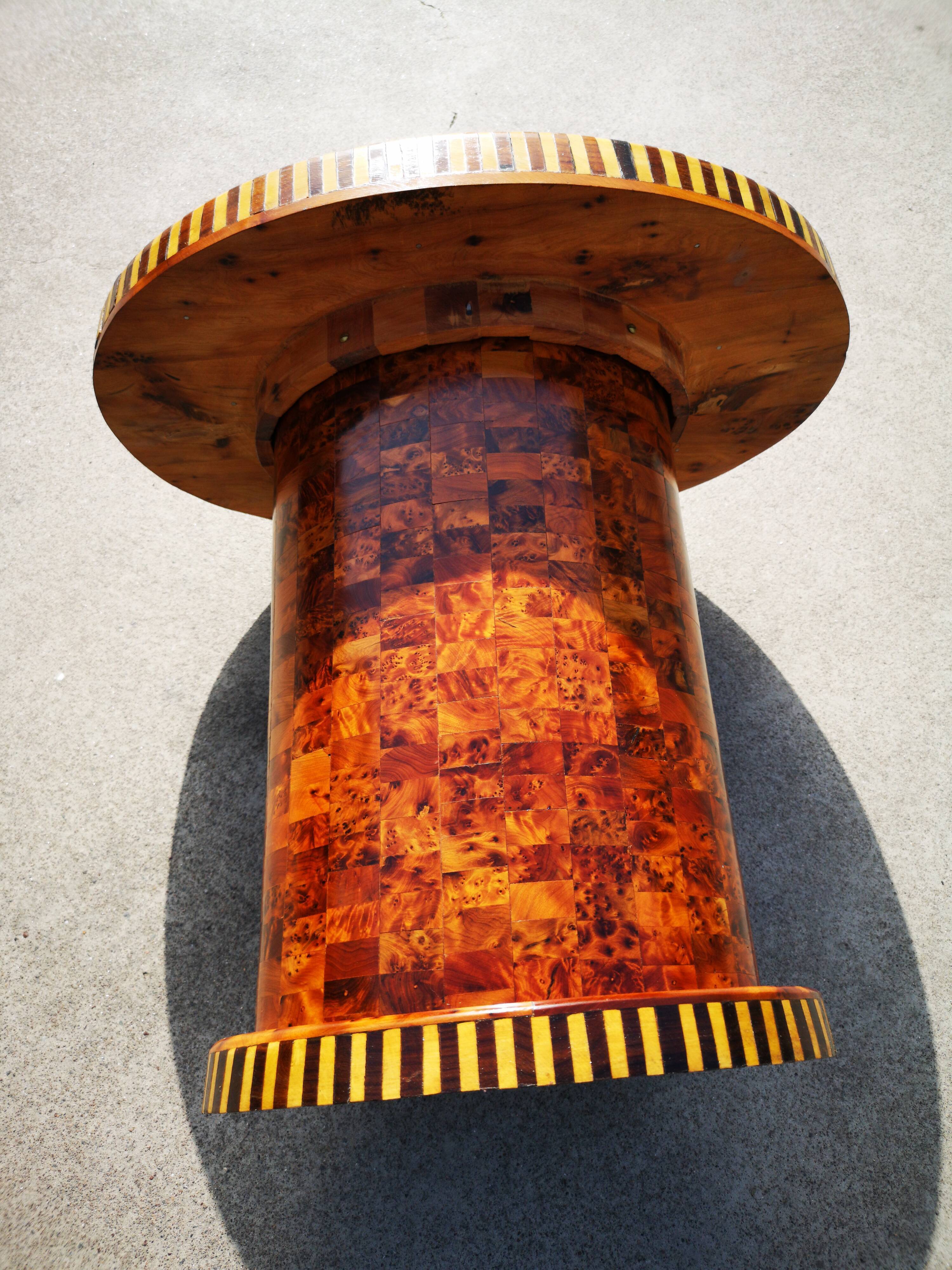 Side table in marquetry