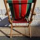 fauteuil pliant toile vintage