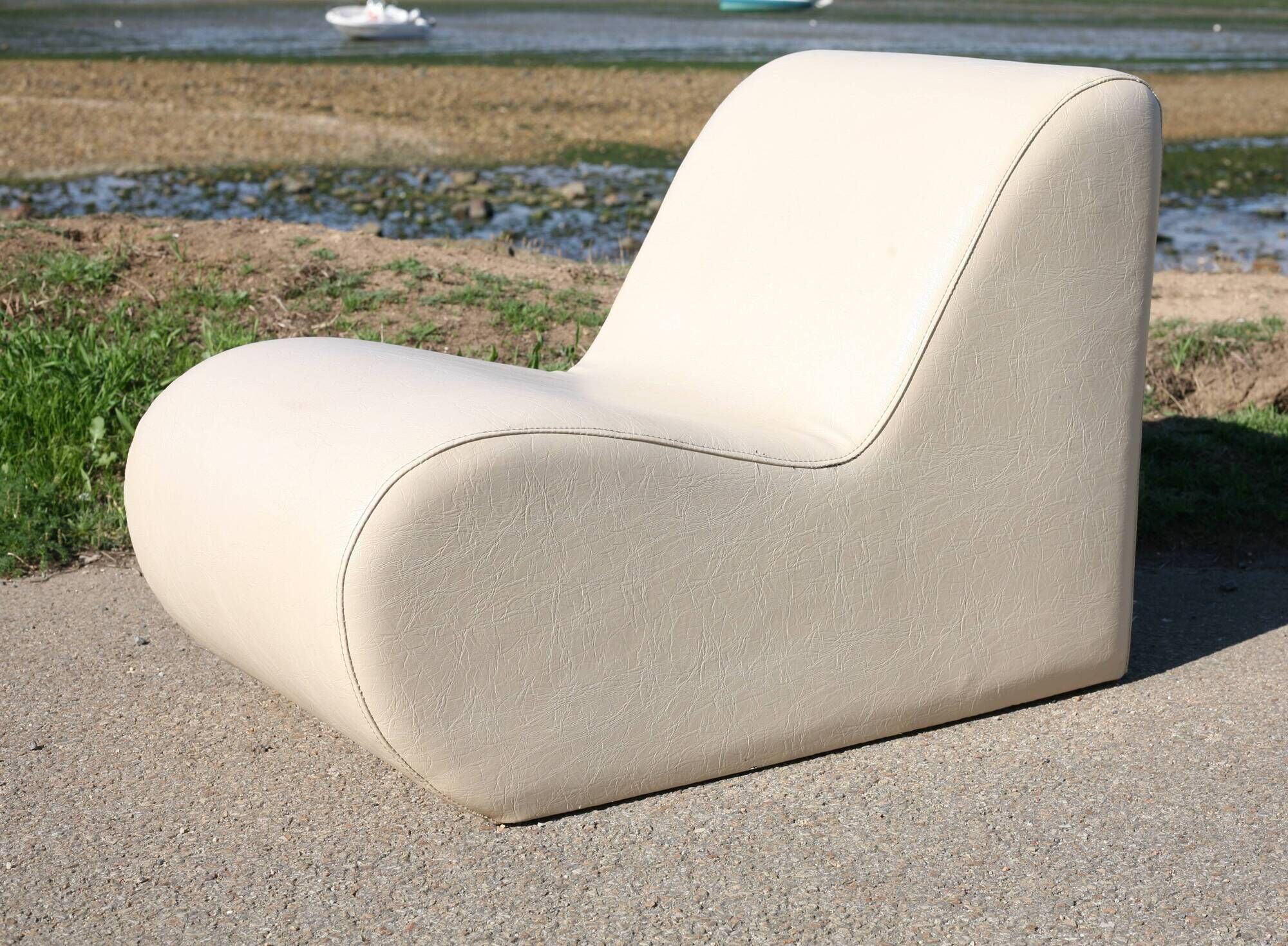 Pair of vintage armchairs, 1970s, faux leather