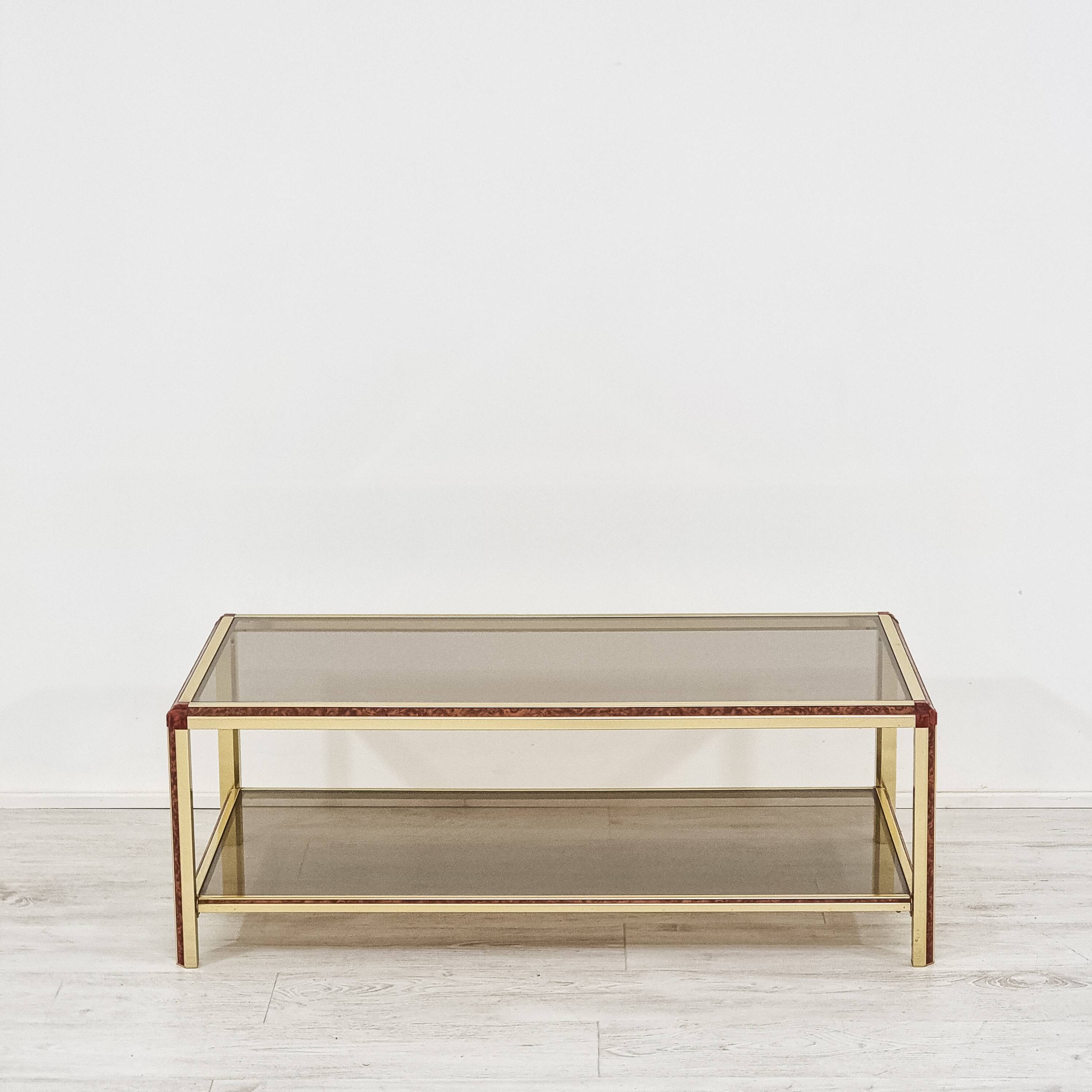 1980s smoked glass coffee table