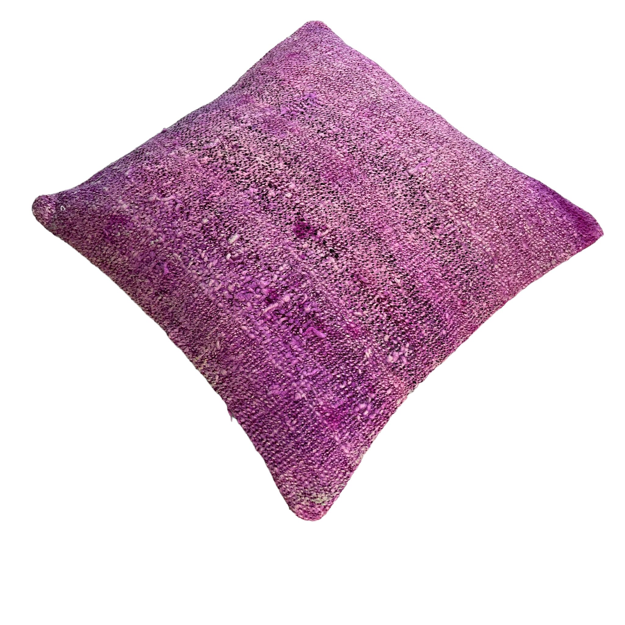 Housse de coussin nouée à la main turque vintage, 45 x 45 cm