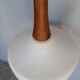 Louis Kalff pendant lamp ep 1960 Scandinavian glass and teak