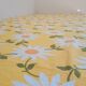 Set yellow tablecloth marguerite pattern and 8 vintage napkins