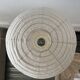 Hanging lamp in rattan and round japanese natural linen d:50