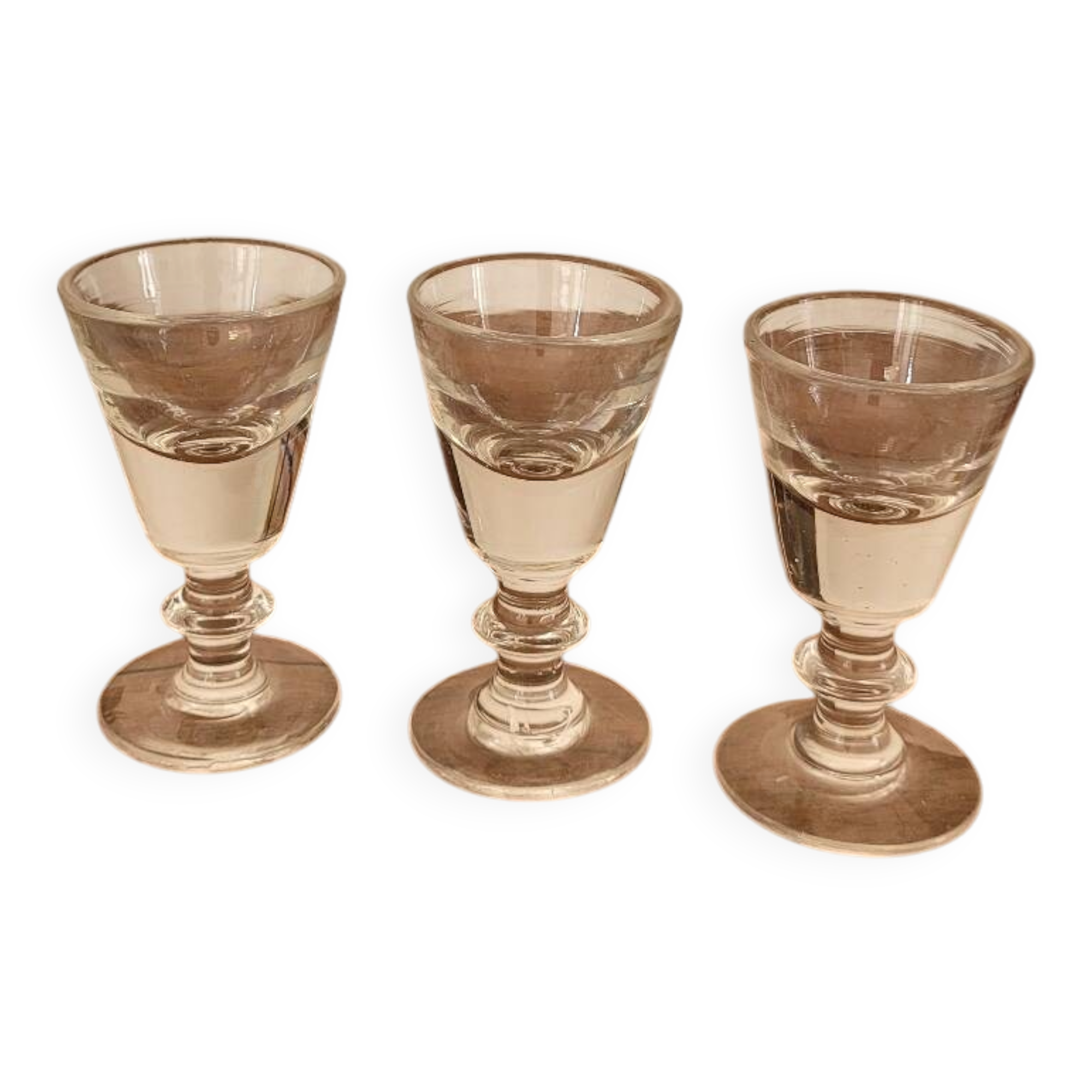 Lot de 3 verres à absinthe