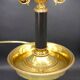 Pair of Chandeliers/Candelabra in Solid Bronze Empire Style Caramel Patina
