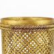 Hollywood Regency umbrella stand in gold metal with cord and tassels, Li Puma Firenze, 1950.