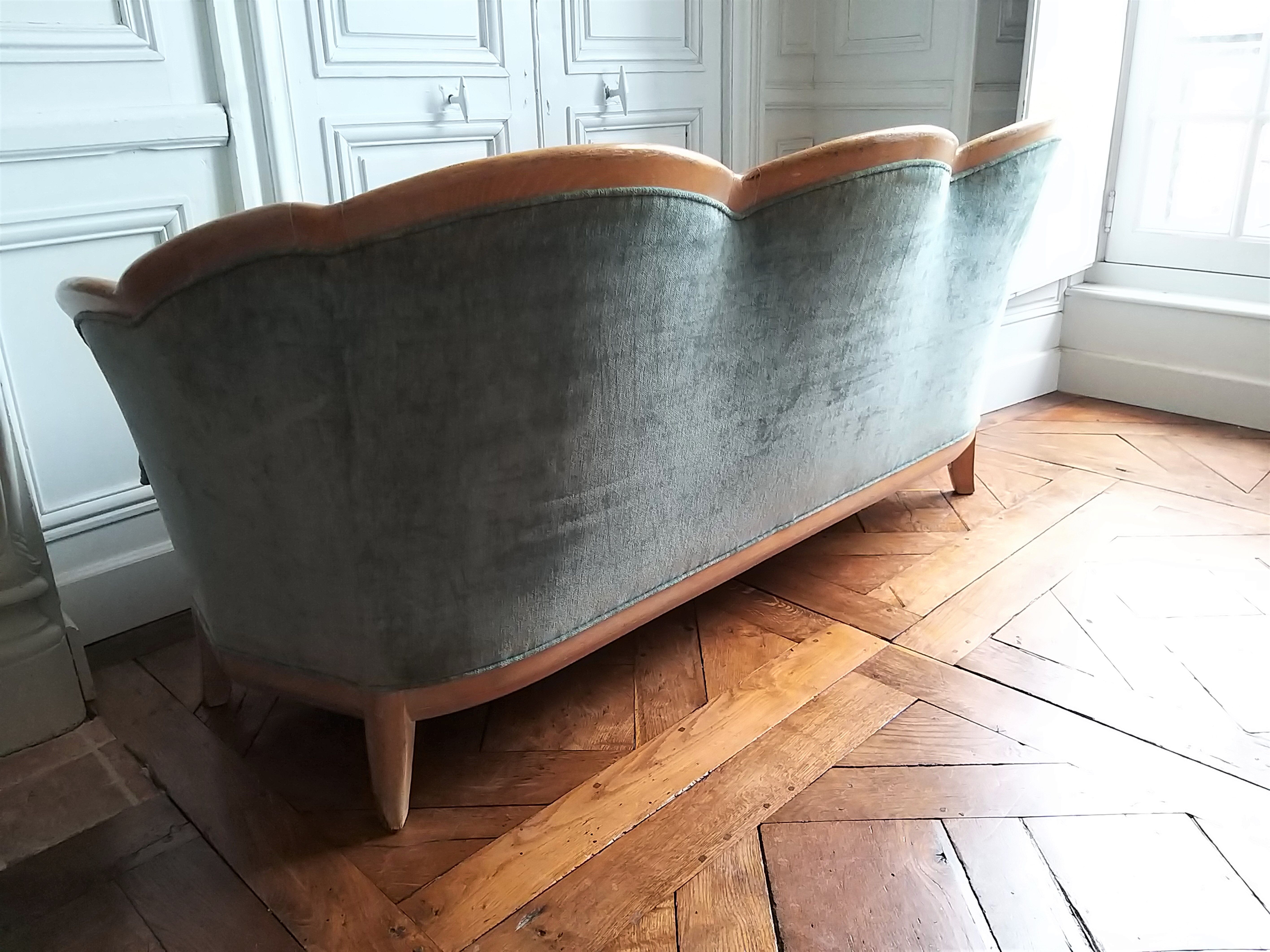 Vintage Art Deco style sofa design Rosello in Paris