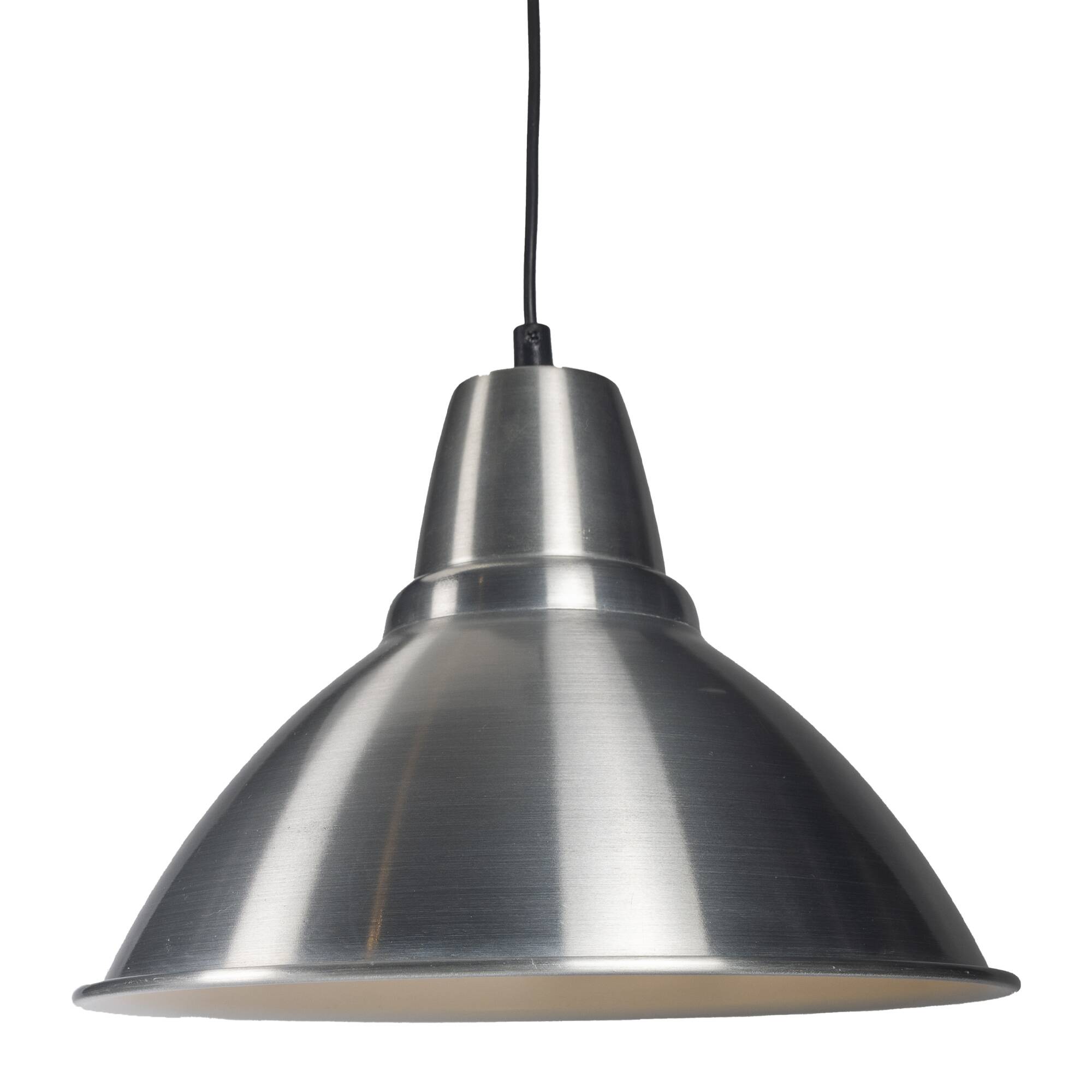 Industrial brushed aluminium lamp