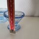Set of glasses, coupe, ice cream, Normandy hole, cooked wine, digestives, art deco, blue