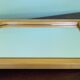 Wall mirror with light wood frame - 1960  54x35cm