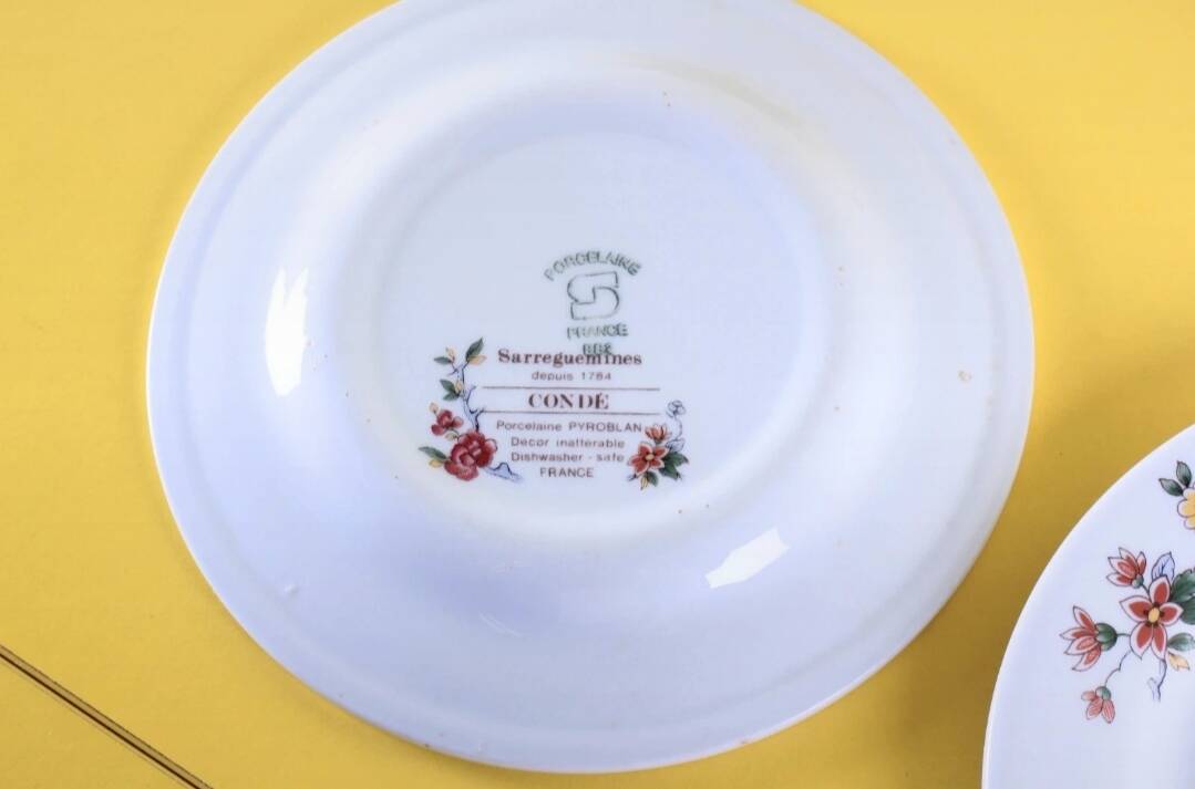 Lot de 4 assiettes à dessert Sarreguemines