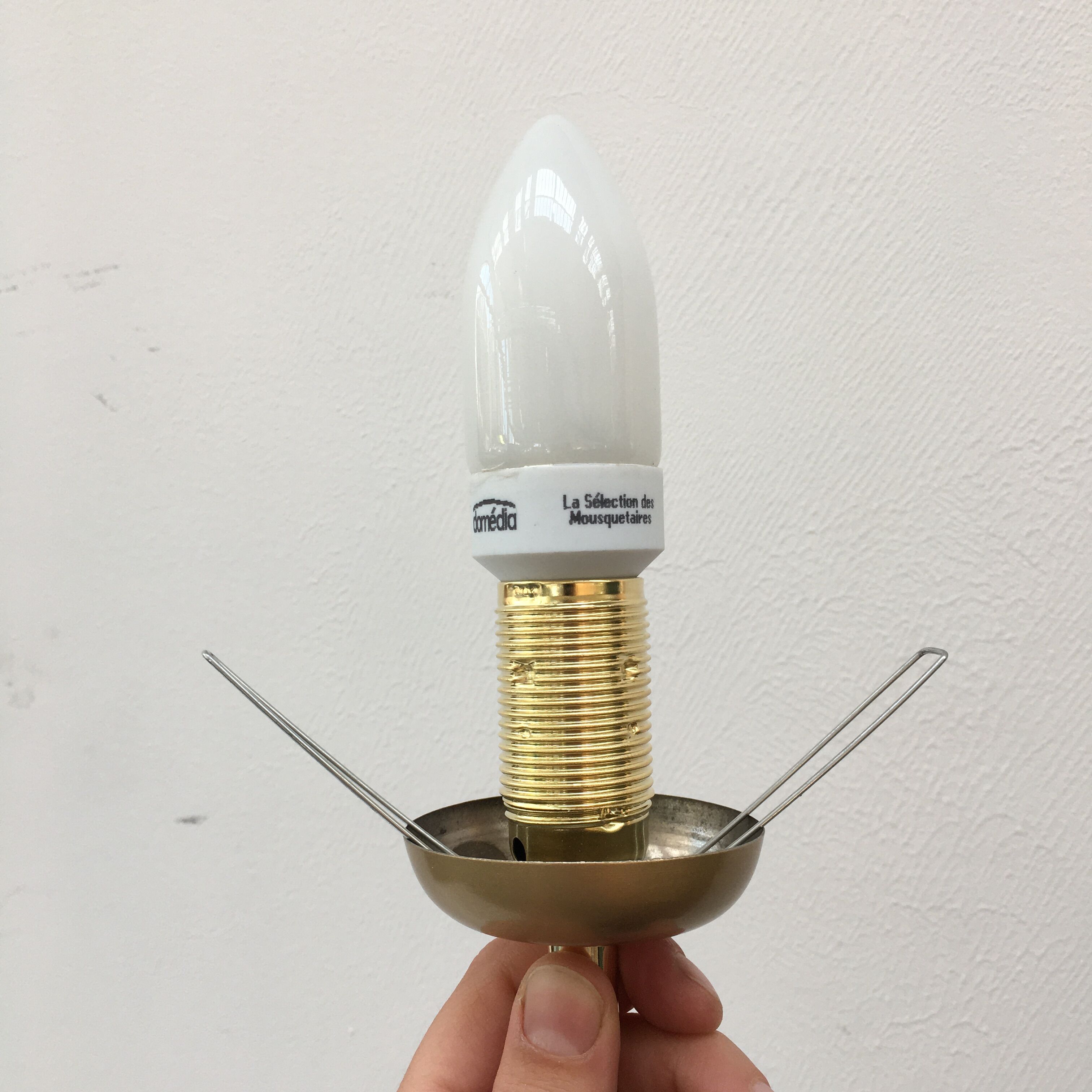 Vintage molded glass pendant lamp