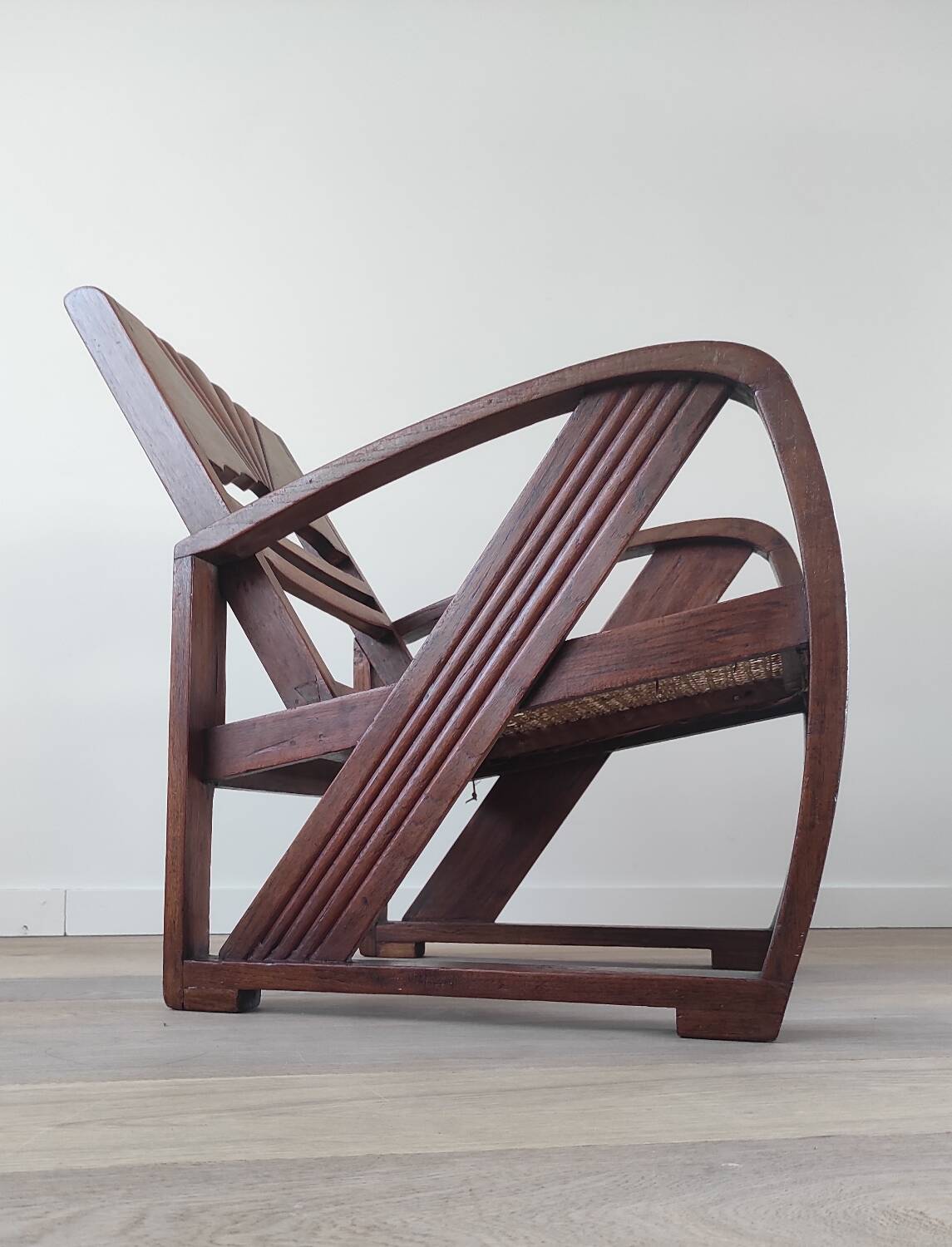 Burmese teak armchair