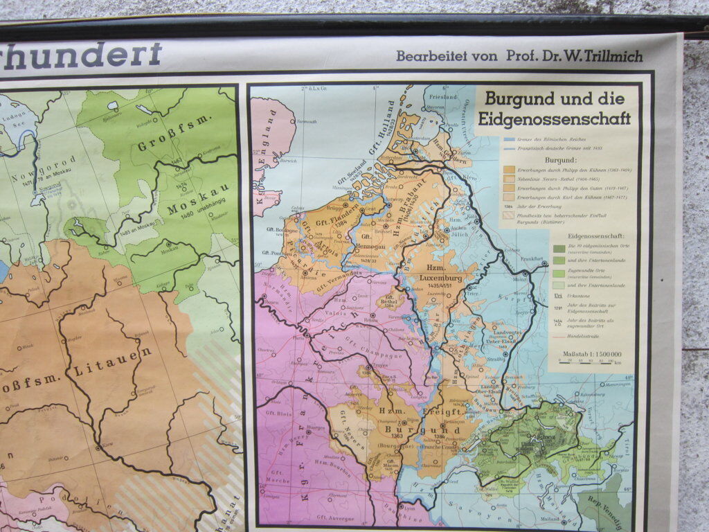 Grande carte scolaire allemande Westermann