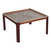 Table basse scandinave 1960 en teck & schiste