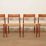4 x vintage dining chairs | Niels Otto Møller | Model 77