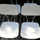 Set of 4 chairs in white 60s formica 70