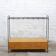 Vintage wood and lacquered metal storage unit.