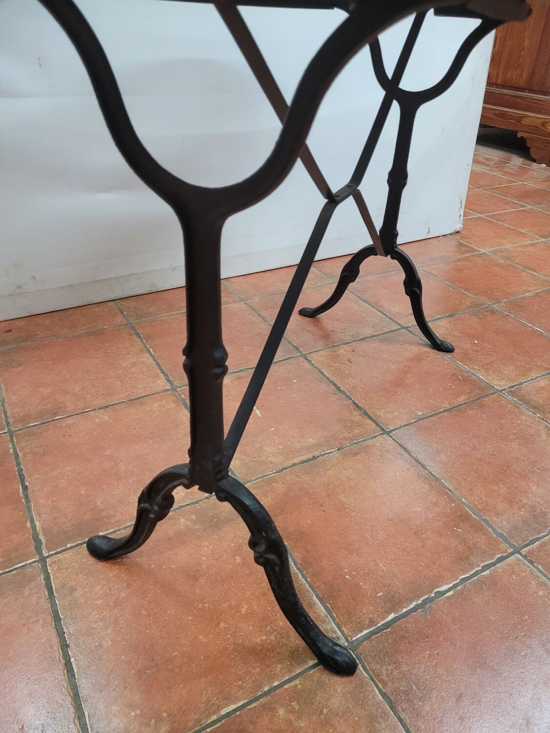 Bistro table marble top, 120×60cms